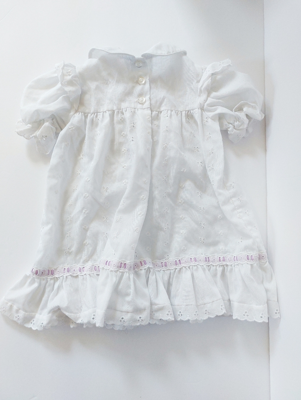 90s White Eyelet Lace Dress Cottagecore‎ 3T Sears Victorian Vintage Prairie - Picture 2 of 7